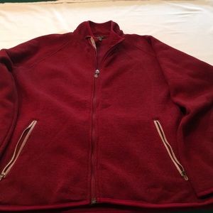 Eddie Bauer wine light fleece jacket
